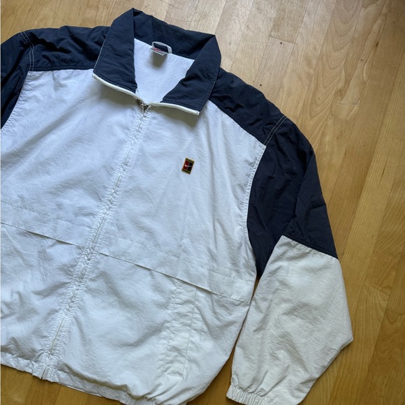 Vintage Nike Drill Jacket 90s Track Top Tenis Y2K XL - Picture 4 of 8